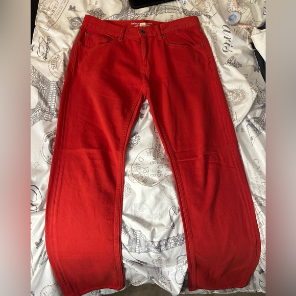 Banana republic vintage straight men’s jeans in red - Picture 3 of 5